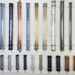 Designer LED tubular lights with metal mesh and patterned diffusers for industrial, commercial and architectural lighting projects