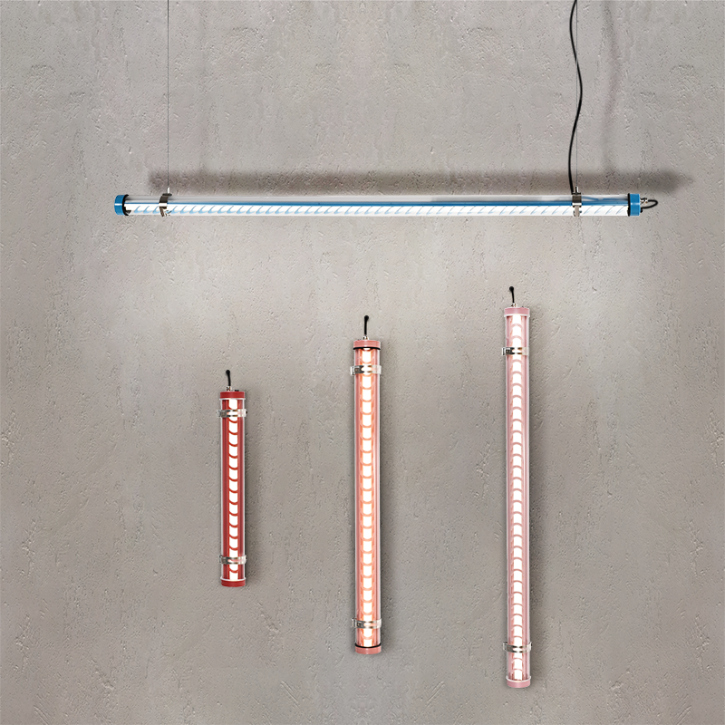 MANI architecture tubular different colors and finishes wall mounted and suspension installation