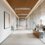 This project features suspended architectural tubular luminaires designed for office environments. The lighting solution ensures consistent light distribution, visual comfort and reliable performance for long operating hours in commercial interiors.