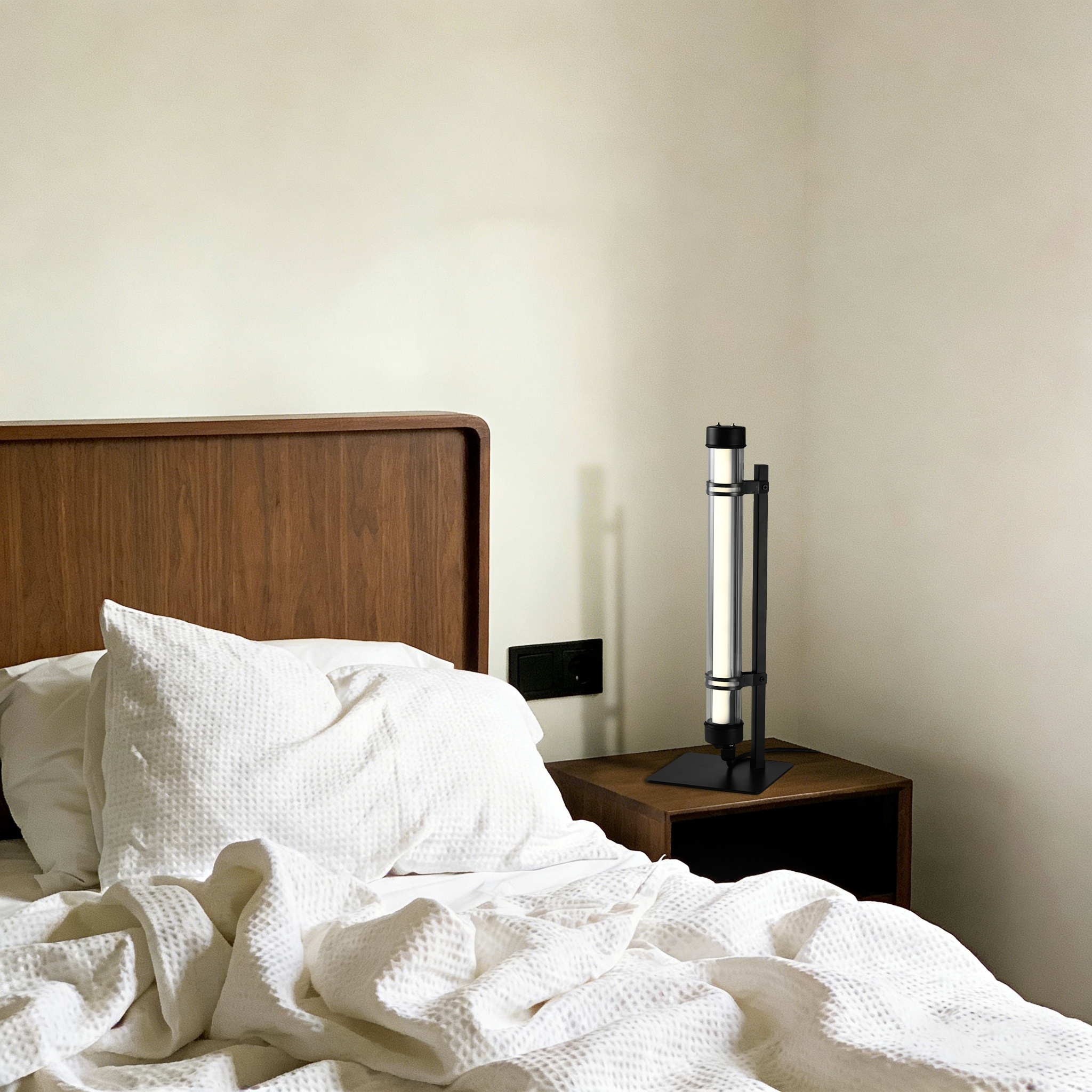 Axis Desk modular desk lamp with interchangeable tubular light and metal support frame