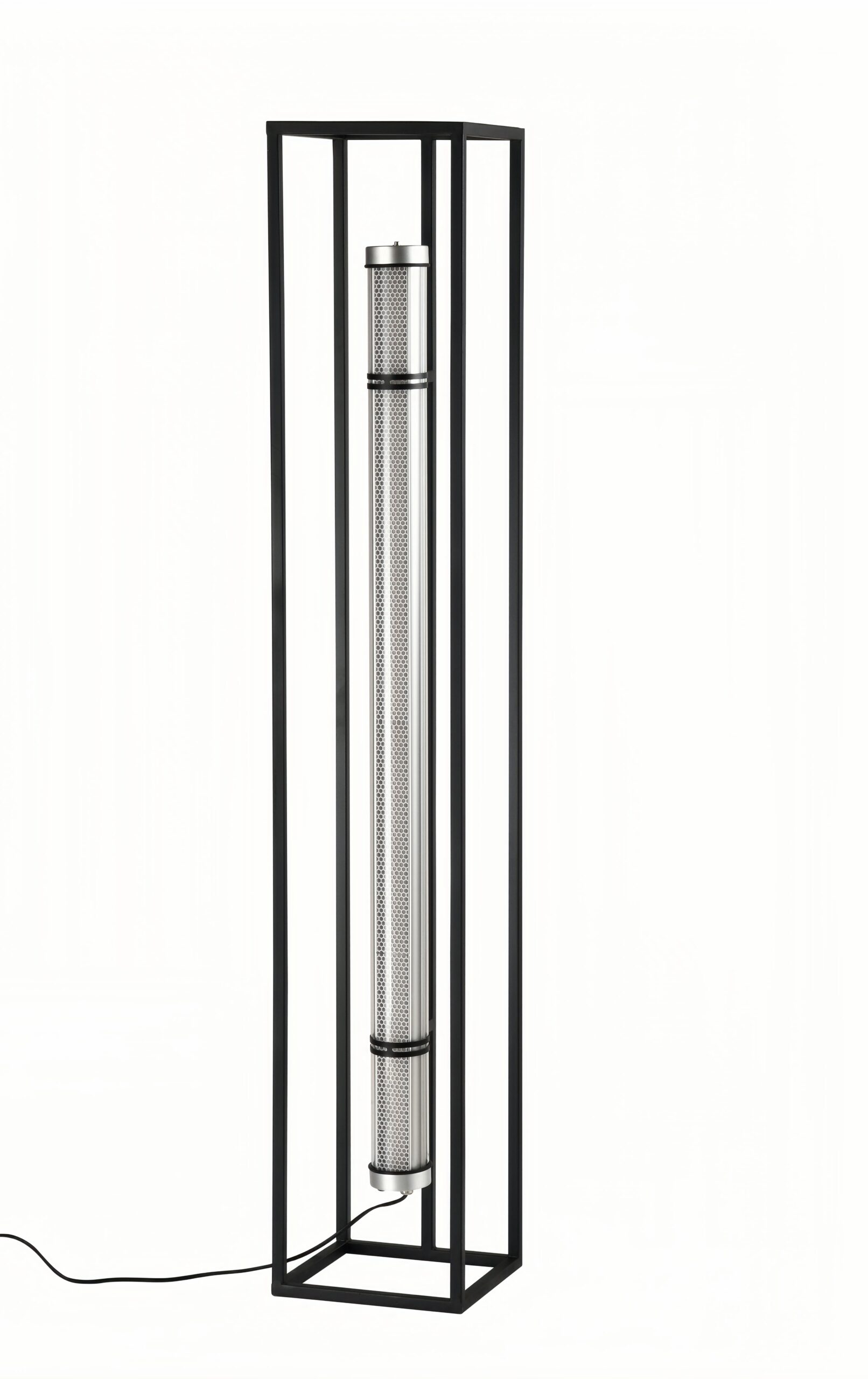 Framea Floor minimalist rectangular frame floor lamp with tubular lighting element