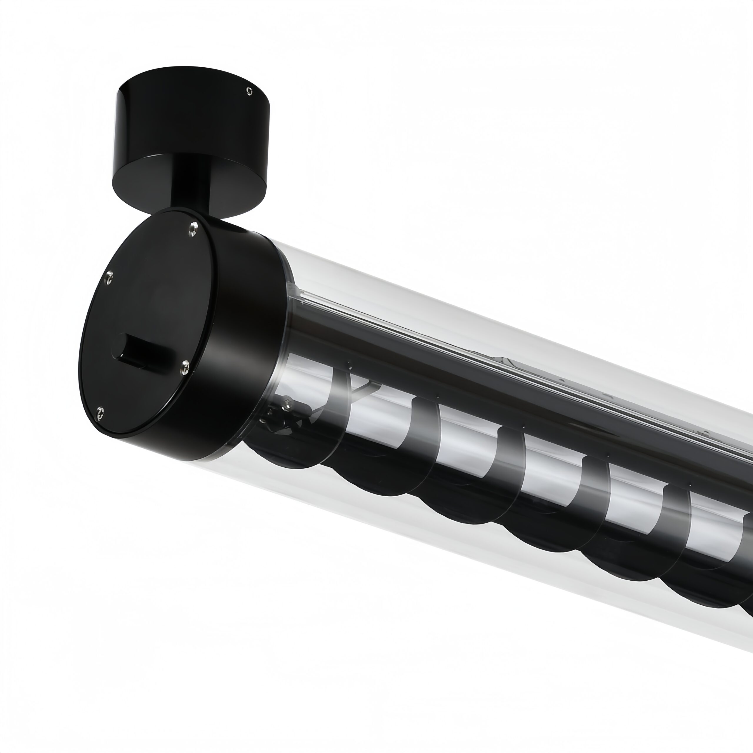 Aero architectural tubular luminaire direct integrated wall mounting detail