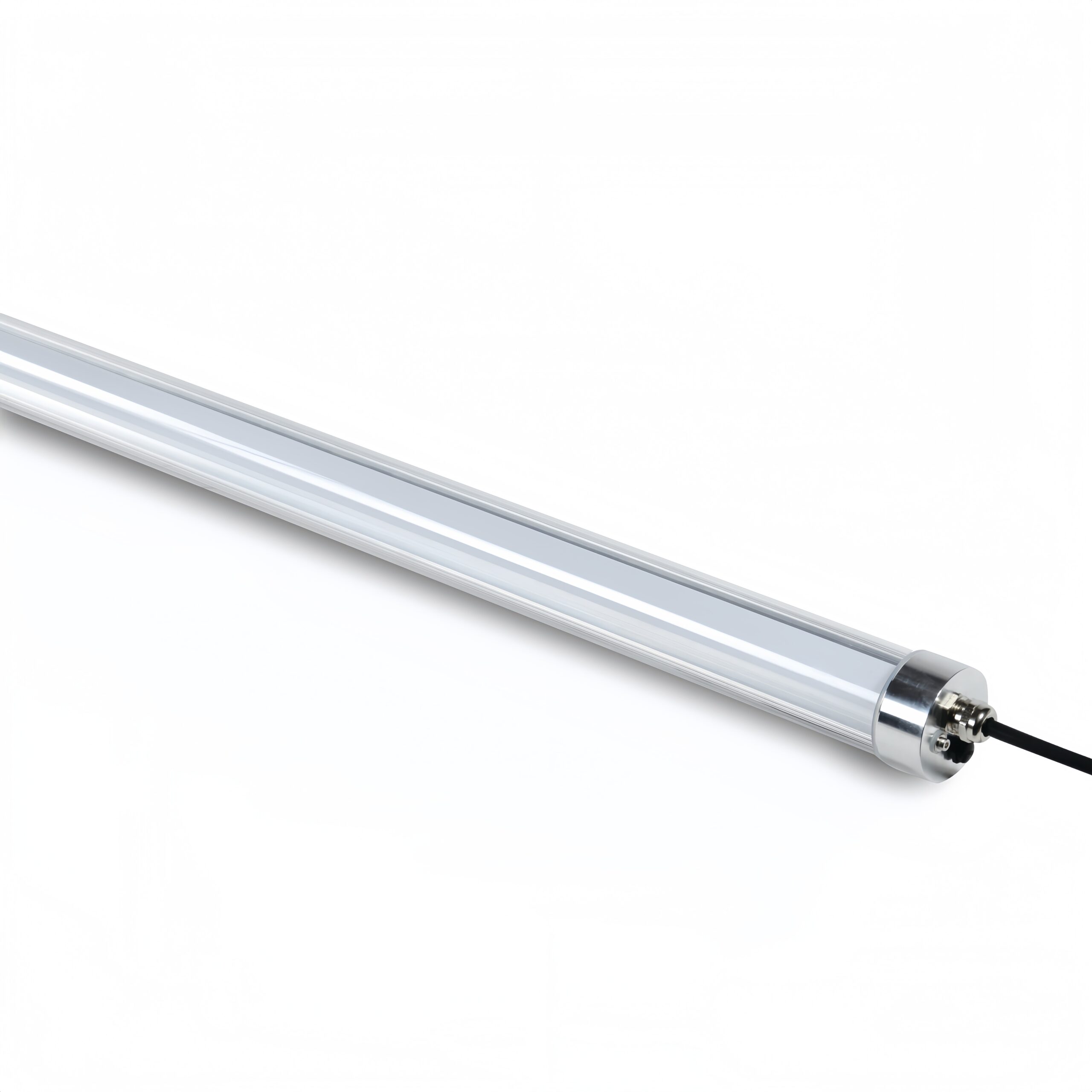 High strength protection industrial tubular tri-proof LED light with IK10, IP67, UV resistance and 960°C glow-wire resistance
