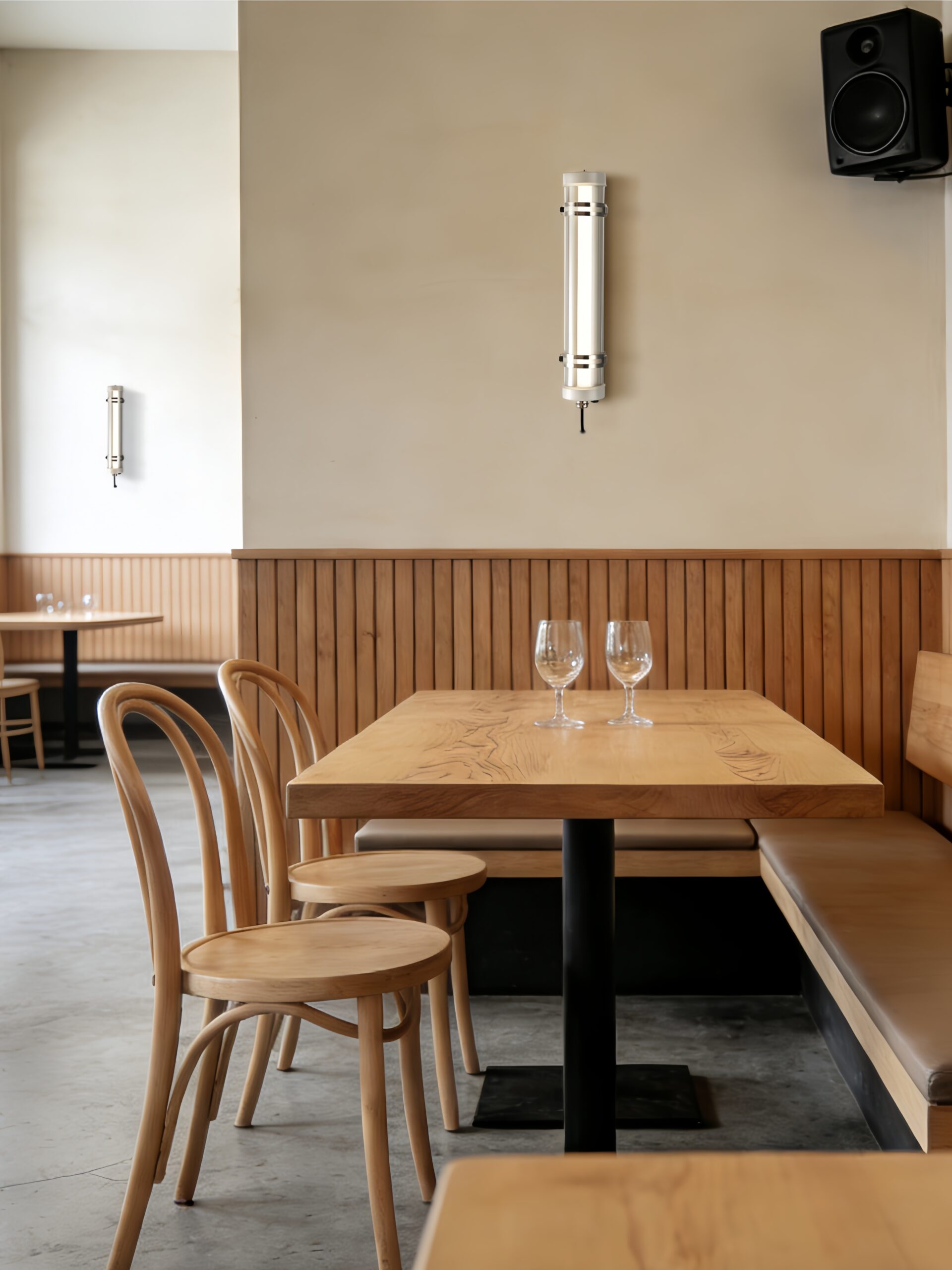 Opaline Spectrum IP67 IK10 opaline tubular wall light in bathroom vanity area, low-glare diffused illumination