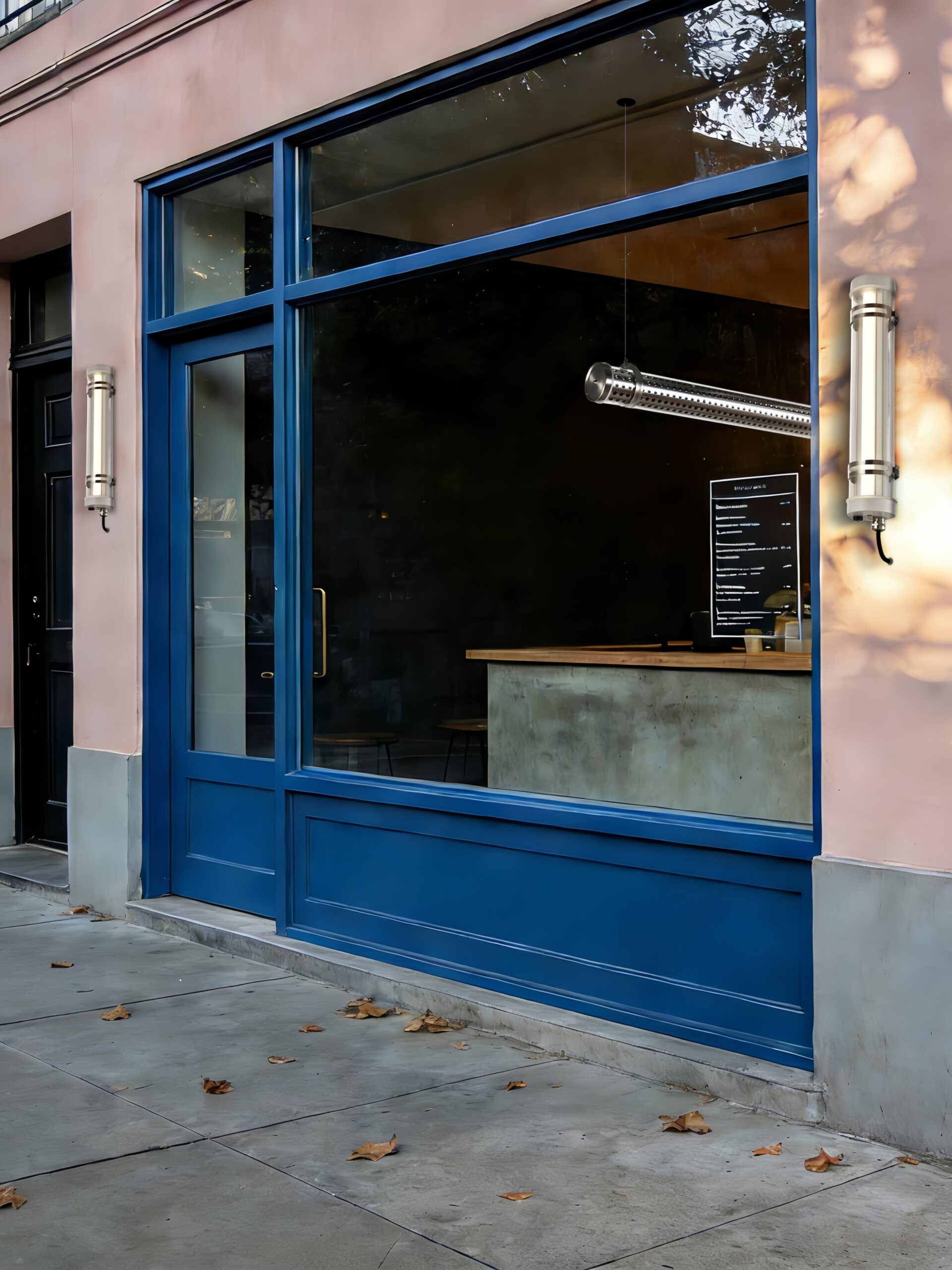 Opaline Spectrum IP67 IK10 opaline tubular wall light in bathroom vanity area, low-glare diffused illumination