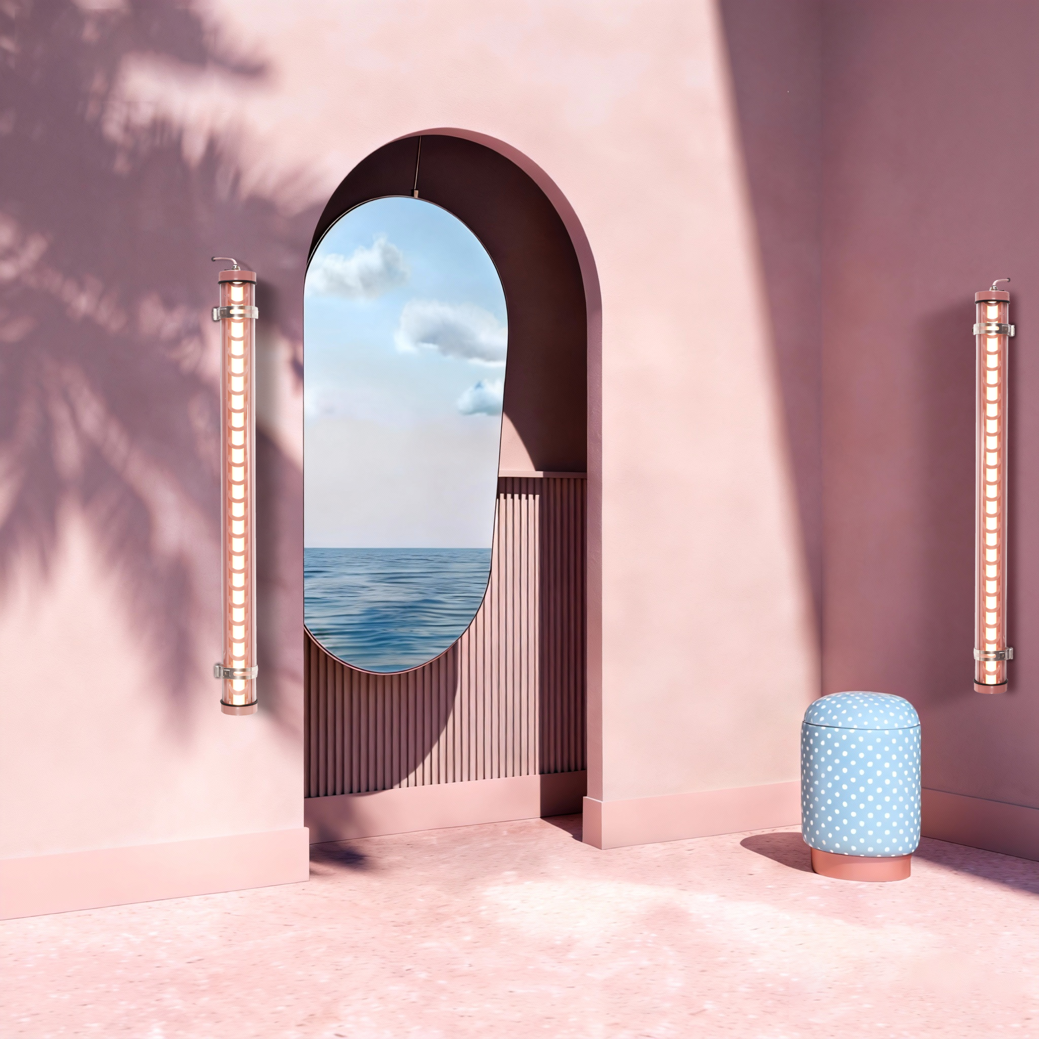 MANI architecture tubular different colors and finishes wall mounted and suspension installation