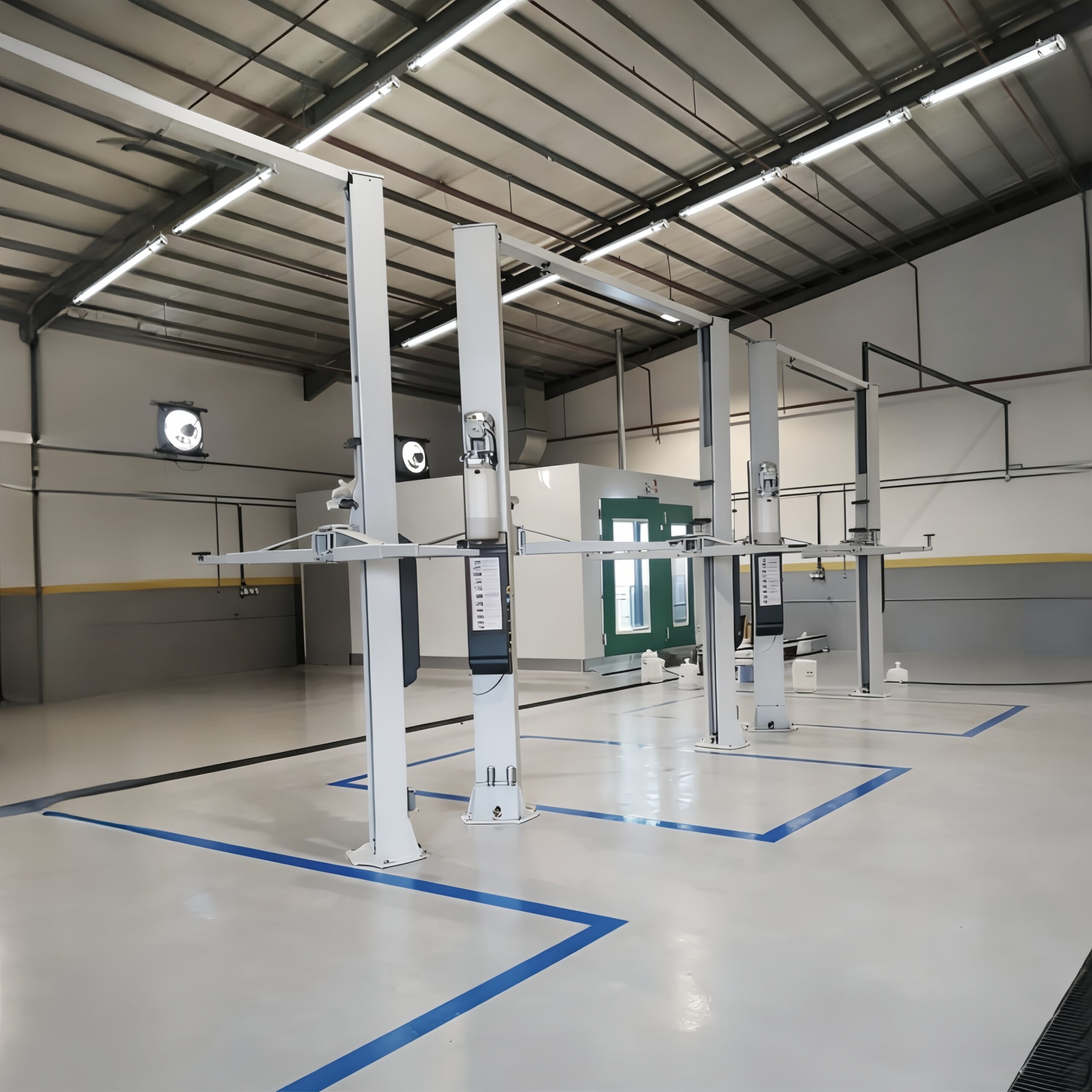 Wall-mounted and suspended installation tubular luminaires installed on a residential building façade, demonstrating clean, project-ready outdoor lighting application