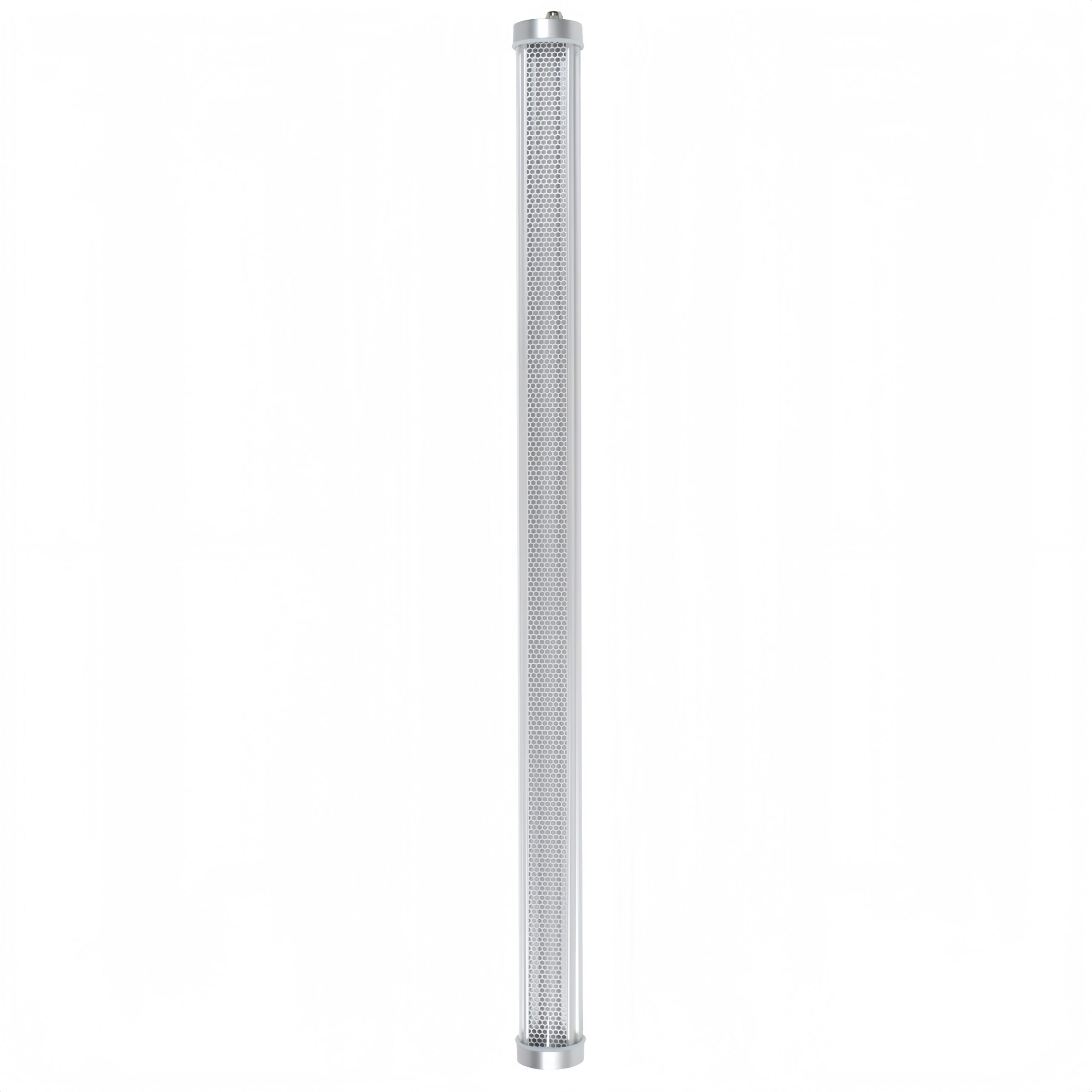 Architectural tubular LED luminaire with engineered honeycomb geometry for glare reduction