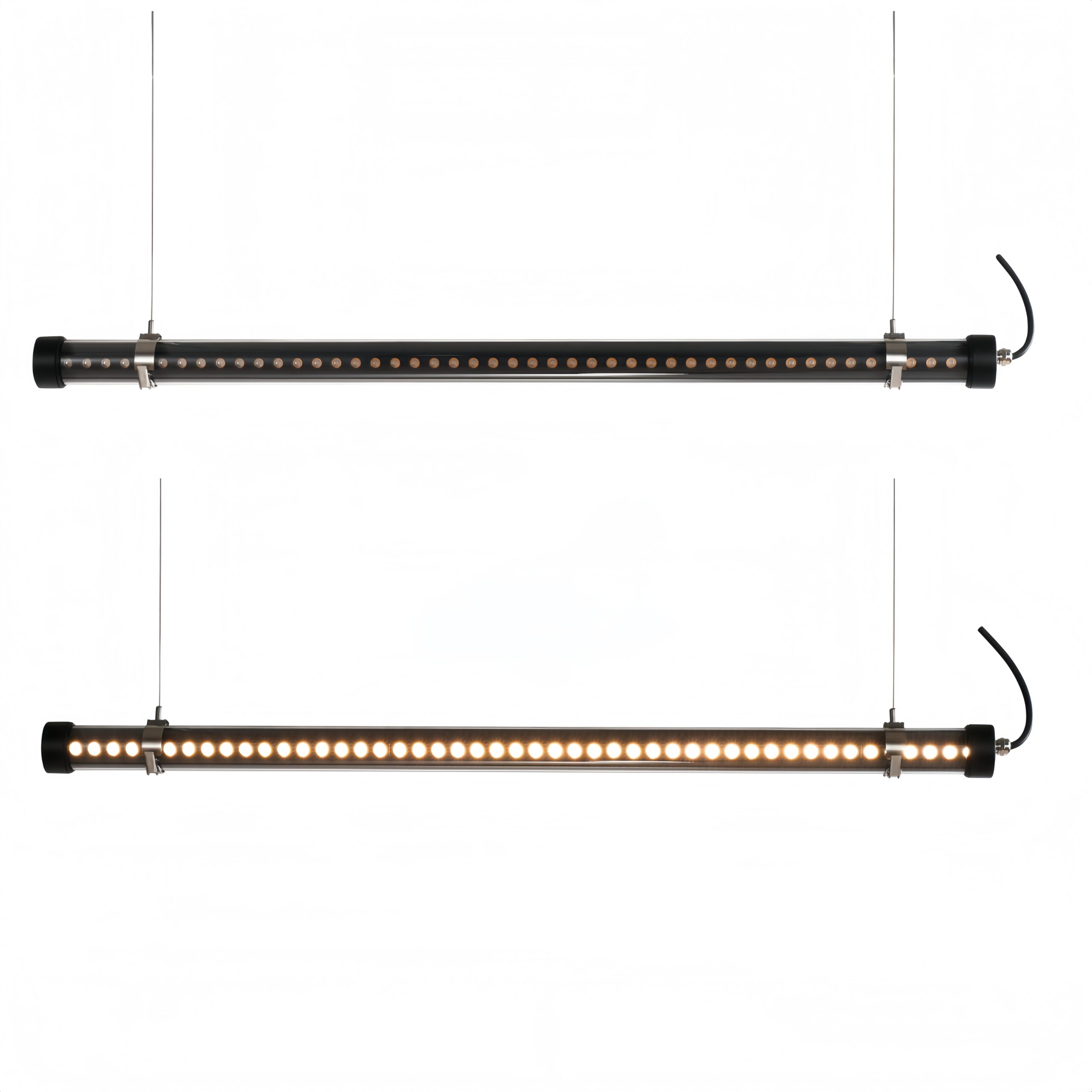 IP67 IK10 tubular LED bracket luminaire for indoor and outdoor architectural applications, available in Ø45mm and Ø70mm