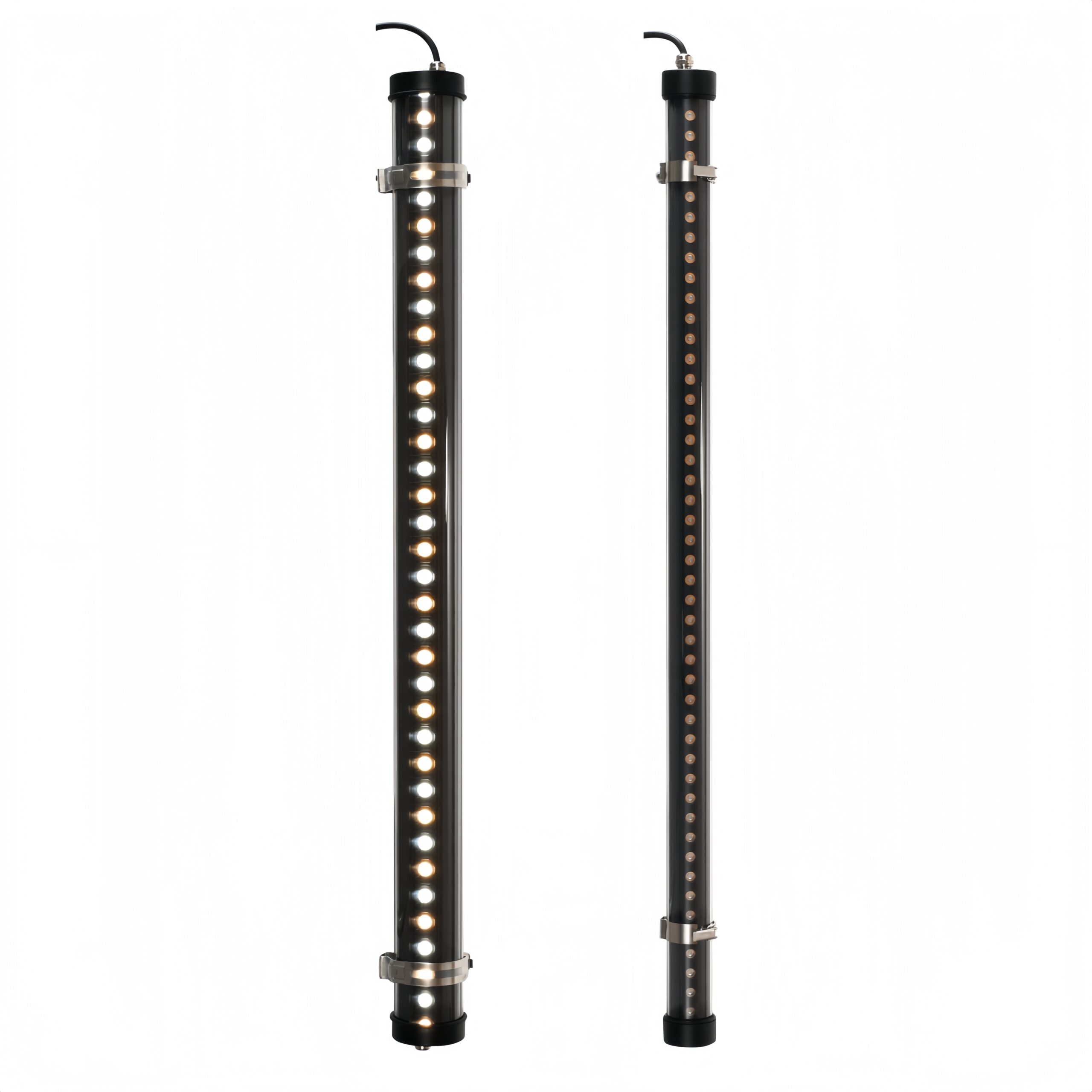 IP67 IK10 tubular LED bracket luminaire for indoor and outdoor architectural applications, available in Ø45mm and Ø70mm