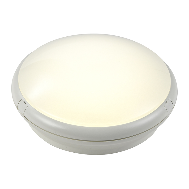 LED dome ceiling light with opal diffuser for indoor and outdoor use