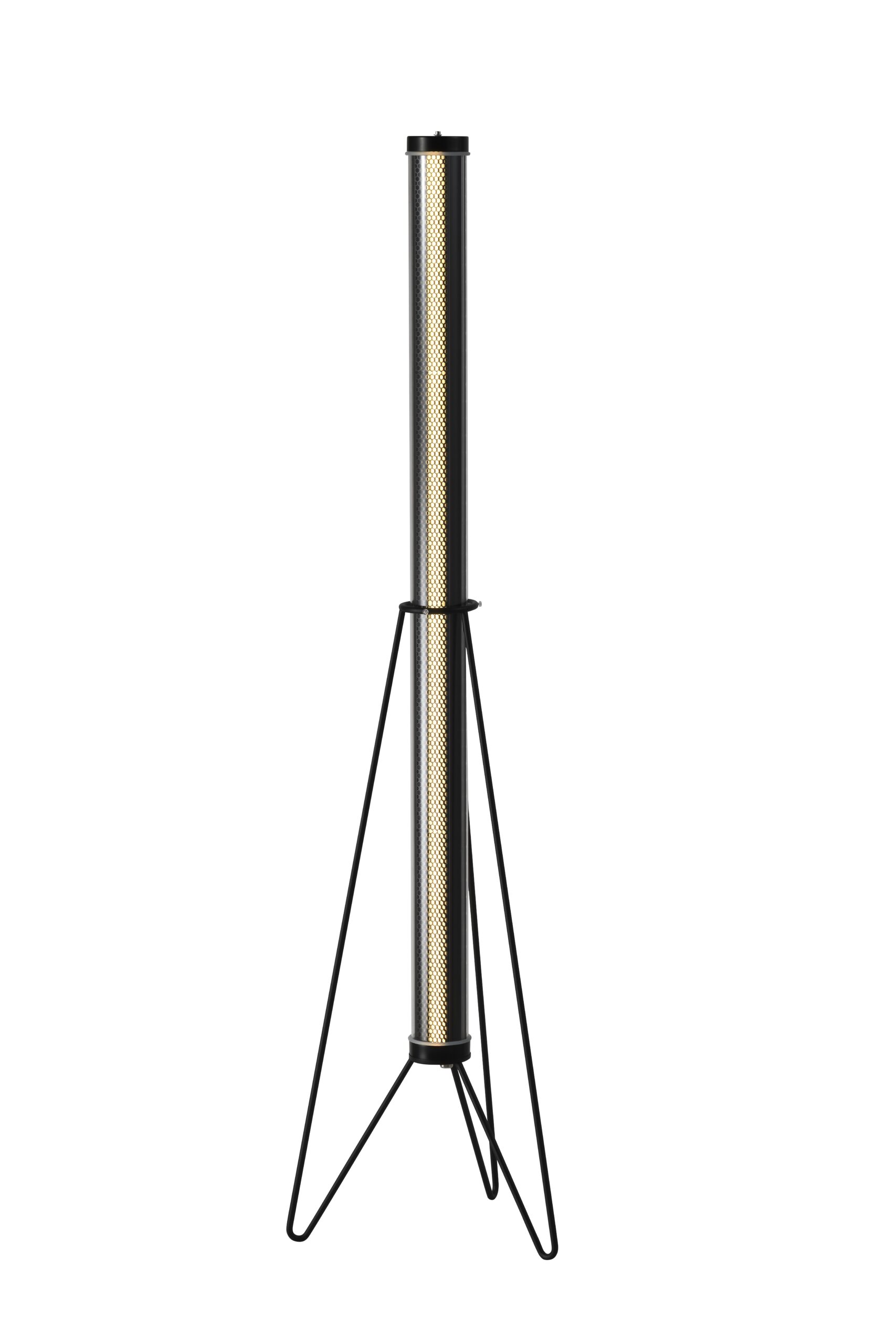 Tripod Beam floor lamp with tubular light and tripod stand for architectural lighting