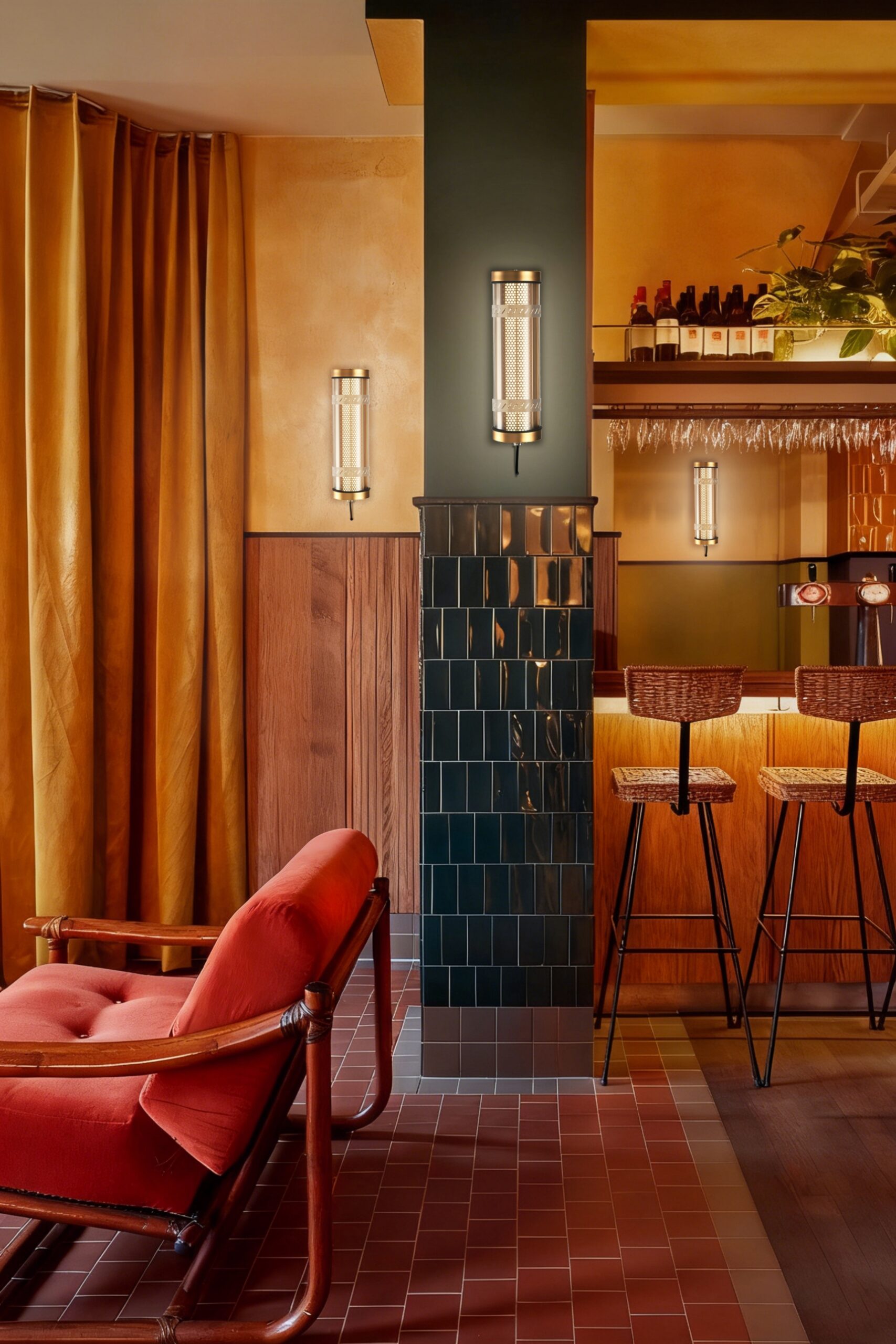 Arno IP67 IK10 architectural tubular wall lights installed on an outdoor building façade for long-term weather-resistant lighting