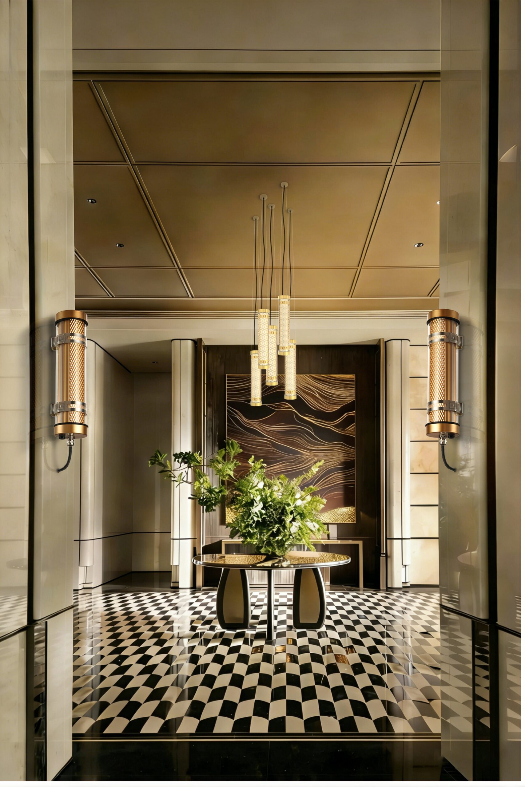 Arno IP67 IK10 architectural tubular wall lights installed on an outdoor building façade for long-term weather-resistant lighting