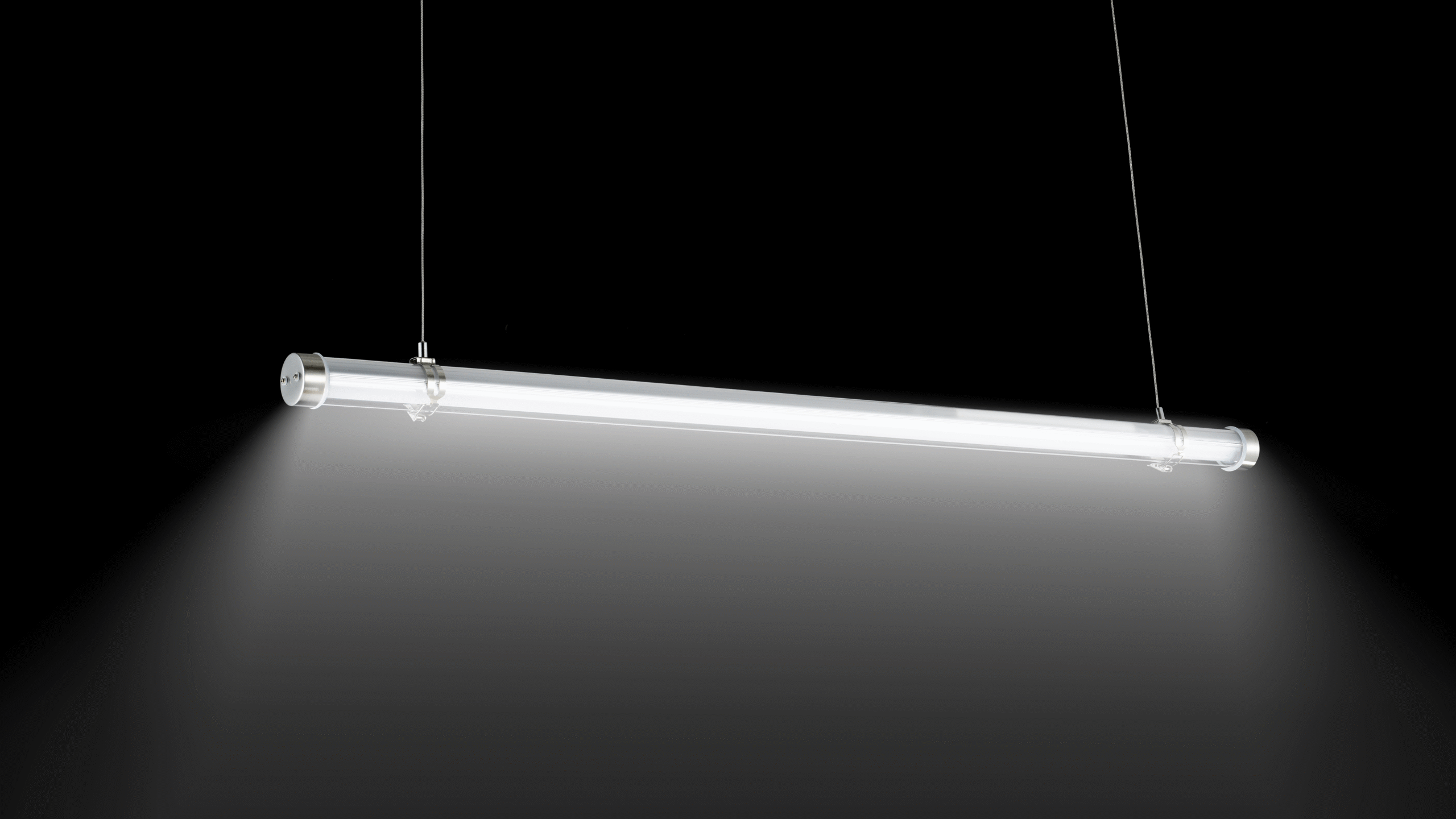 MANI Ø45 mm industrial LED tubular light with uniform wide-beam illumination