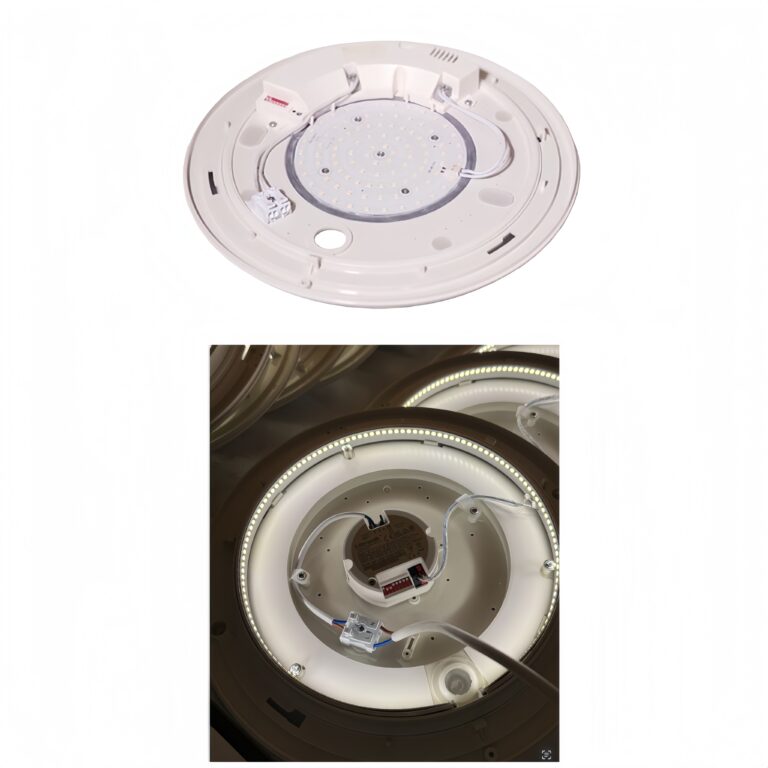 MC-802 LED bulkhead light showing direct emission and side emission lighting structures
