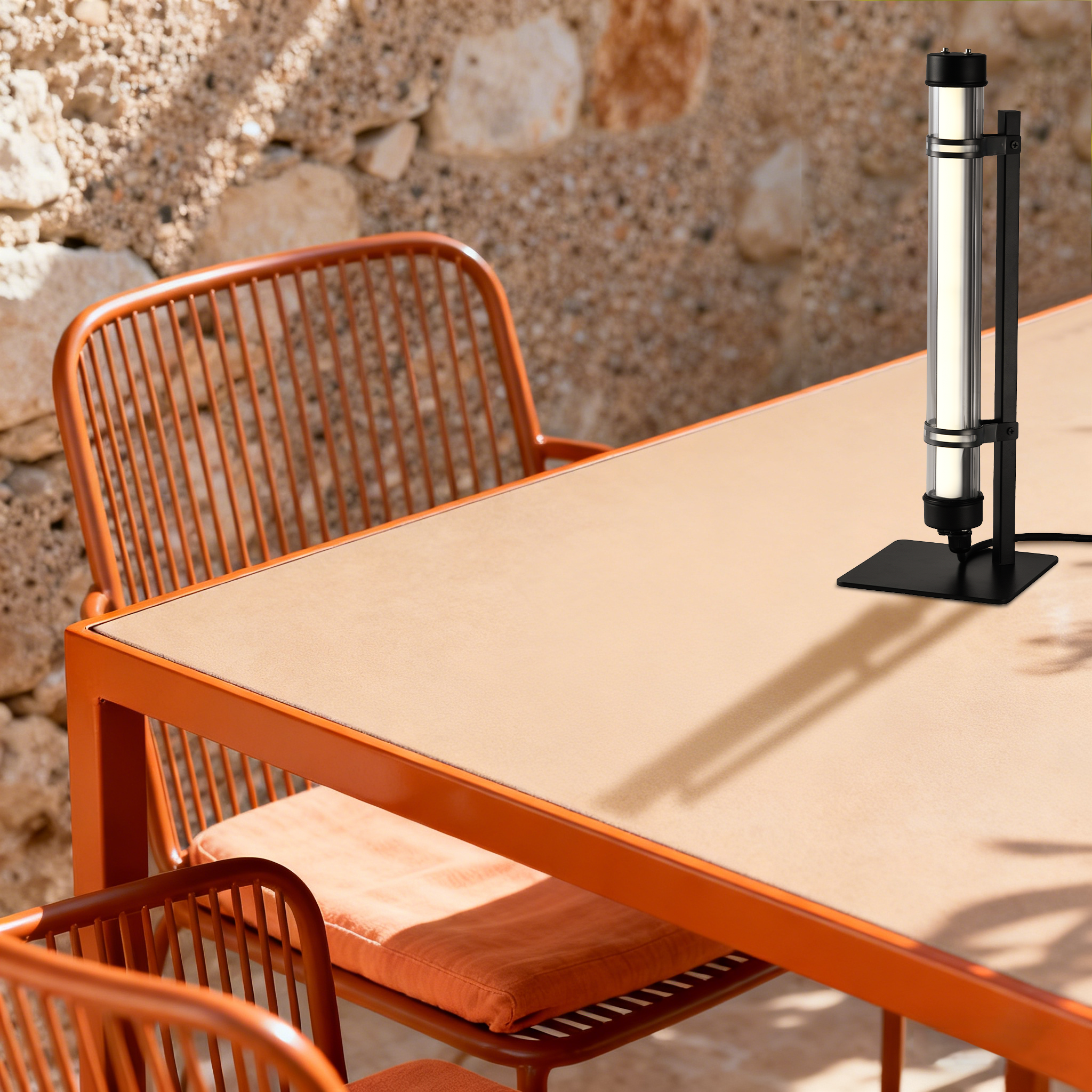 Axis Desk modular desk lamp with interchangeable tubular light and metal support frame