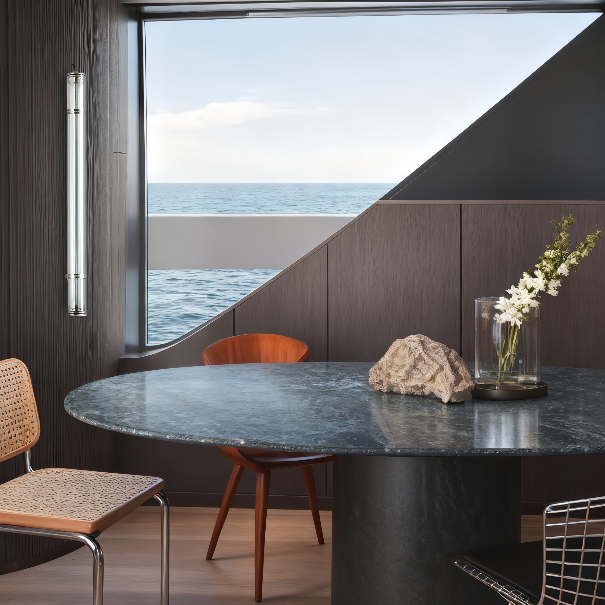 MANI Commercial tubular luminaire featuring an internal replaceable T8 LED tube, suitable for suspension or surface mounting