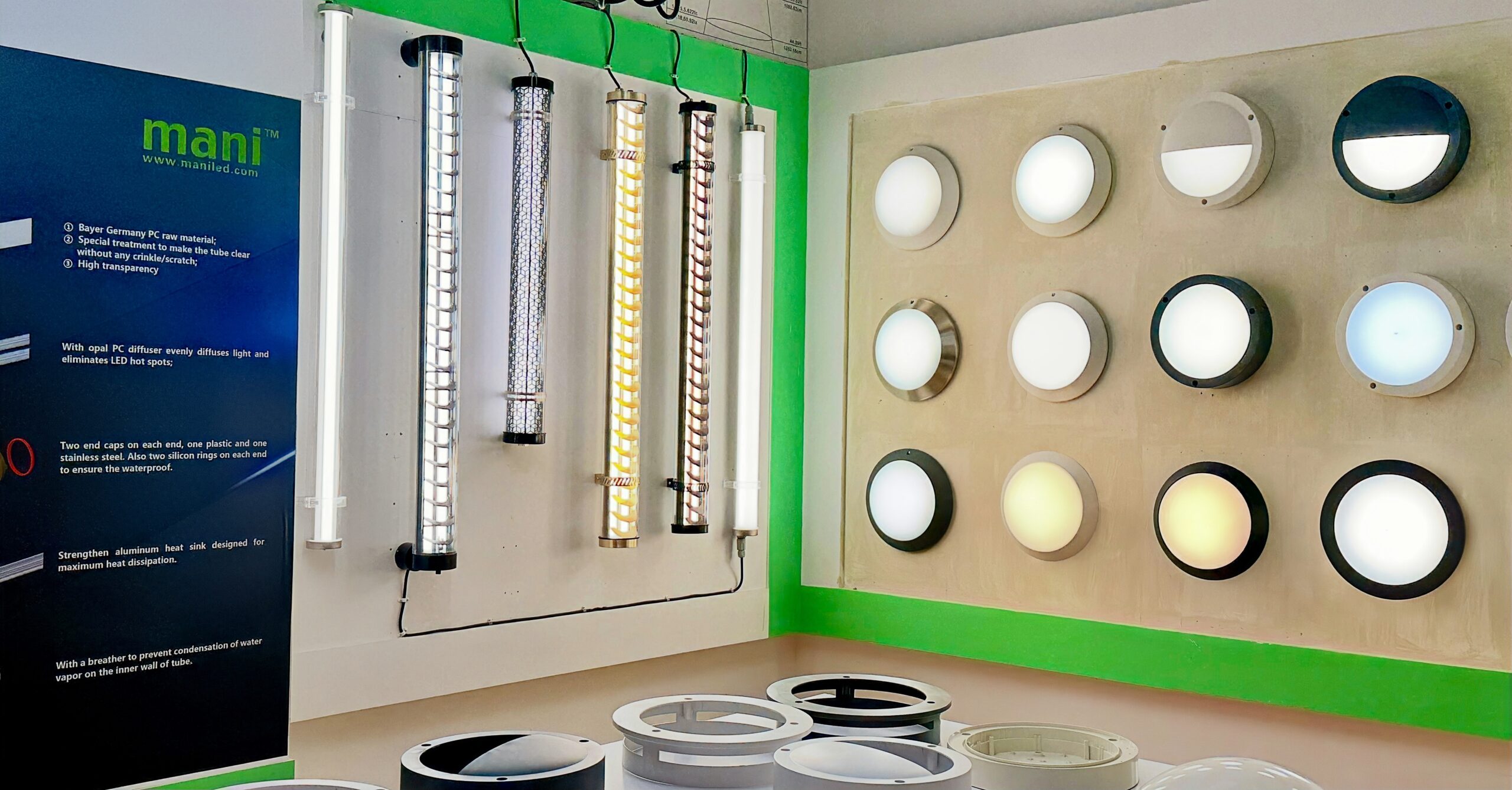Industrial LED Tubular Lights & Bulkhead Wall Lights | MANI Lighting