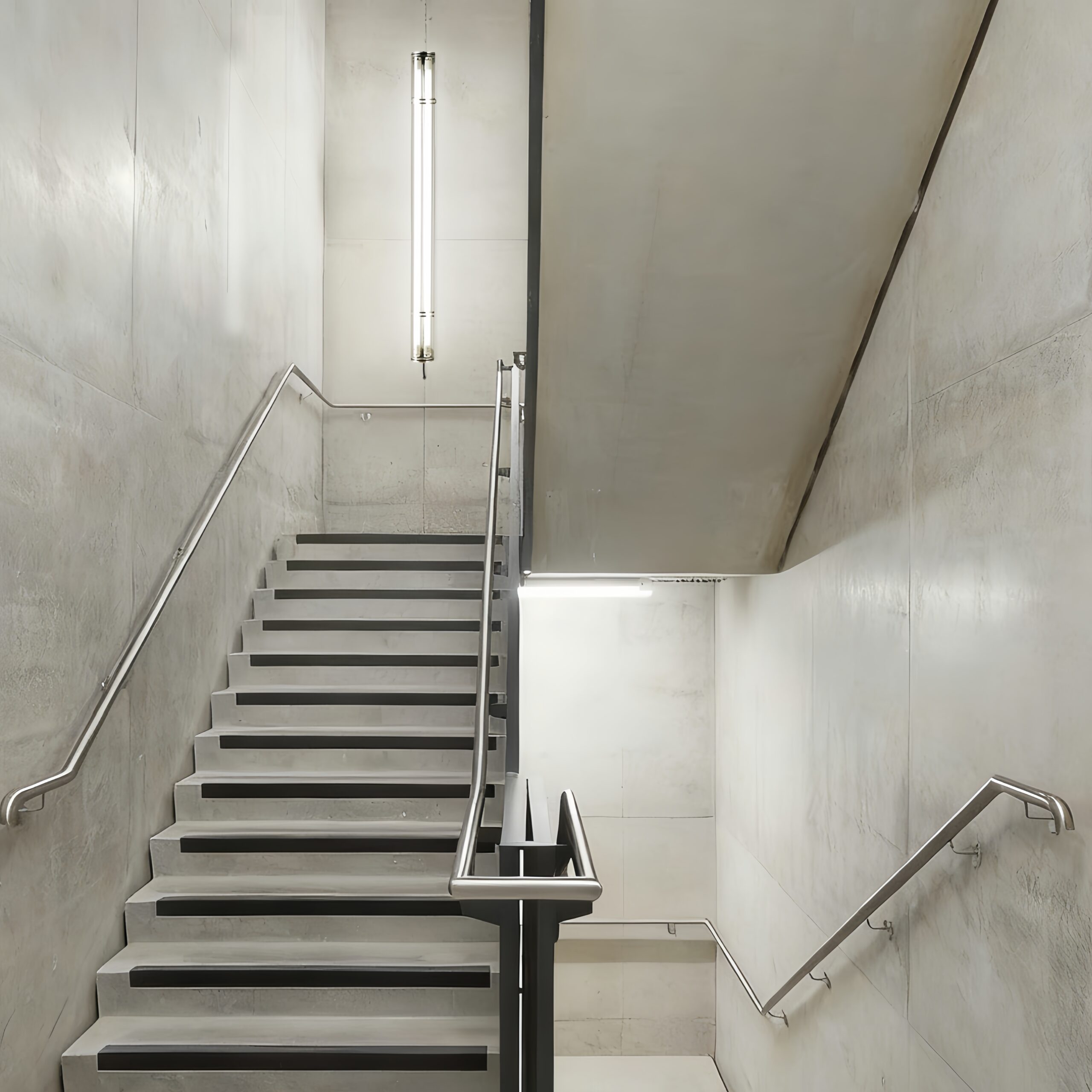 MANI Commercial tubular luminaire featuring an internal replaceable T8 LED tube, suitable for suspension or surface mounting