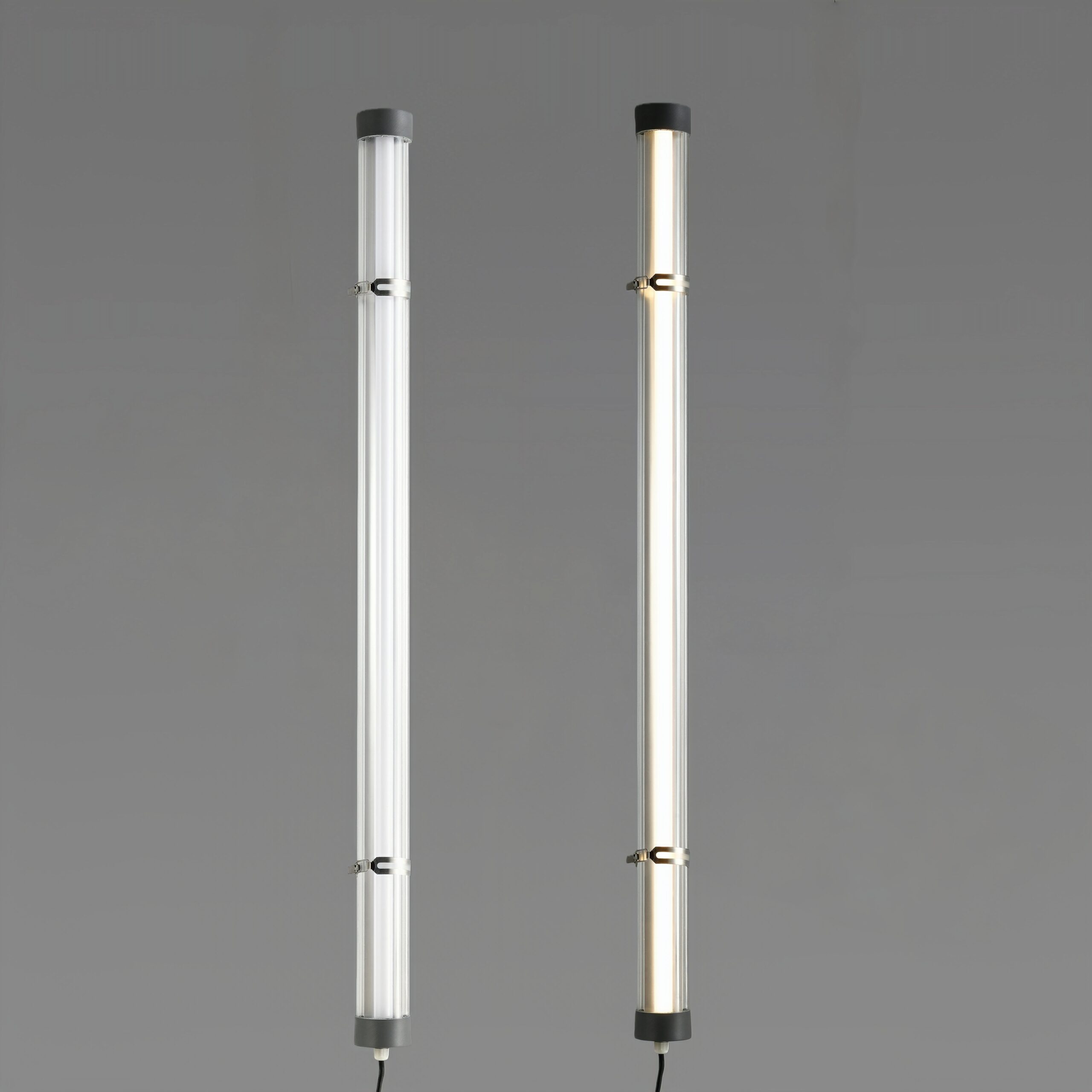 MANI IP65 IK10 tubular LED luminaire with redesigned end caps, impact-resistant polycarbonate housing