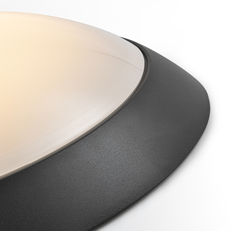 MANI MC-804 LED bulkhead light with die-cast aluminum base and polycarbonate diffuser rated IP54 and IK10