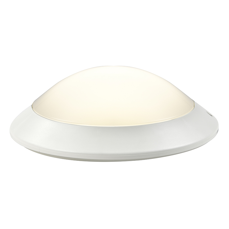 MANI MC-802 round LED bulkhead ceiling light in white finish with opal diffuser
