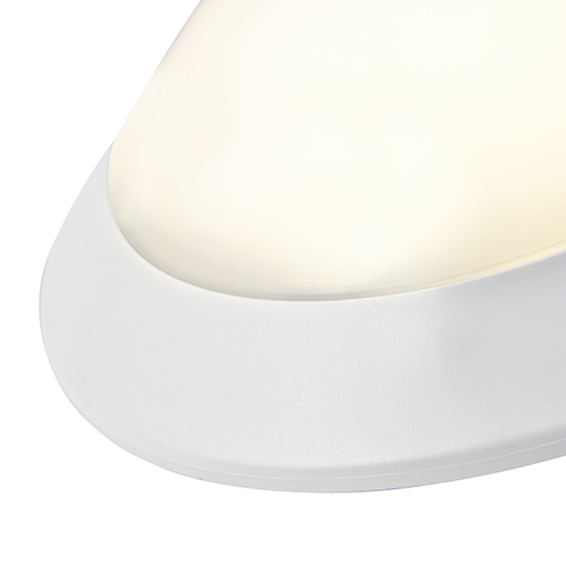 MANI MC-802 round LED bulkhead ceiling light in white finish with opal diffuser