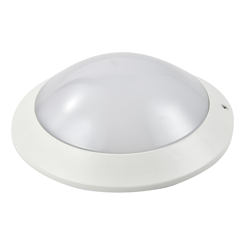 MANI MC-802 round LED bulkhead ceiling light in white finish with opal diffuser