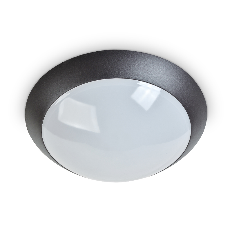 MANI MC-804 LED bulkhead light with die-cast aluminum base and polycarbonate diffuser rated IP54 and IK10