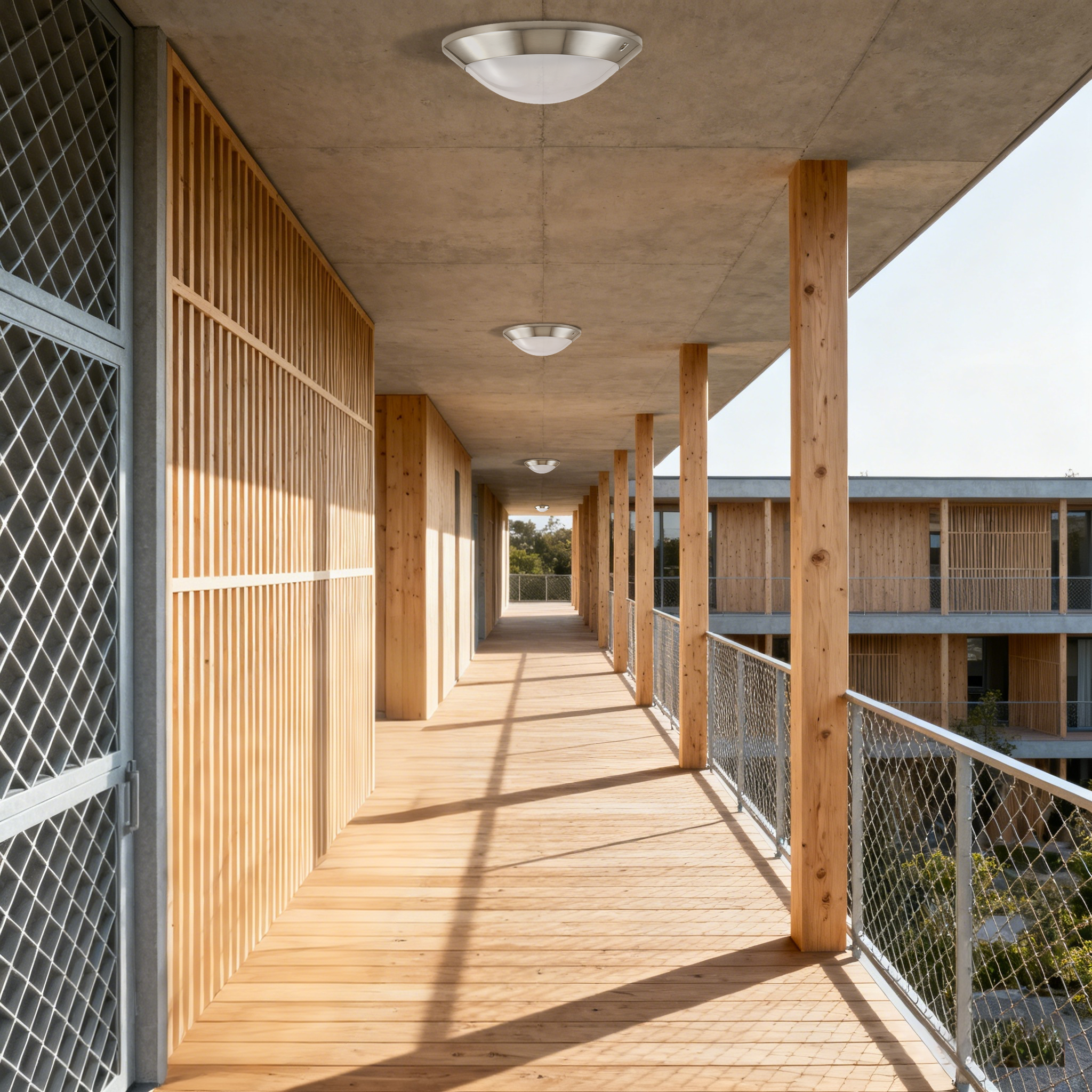 IP65 IK10 LED Ceiling Light in corridor