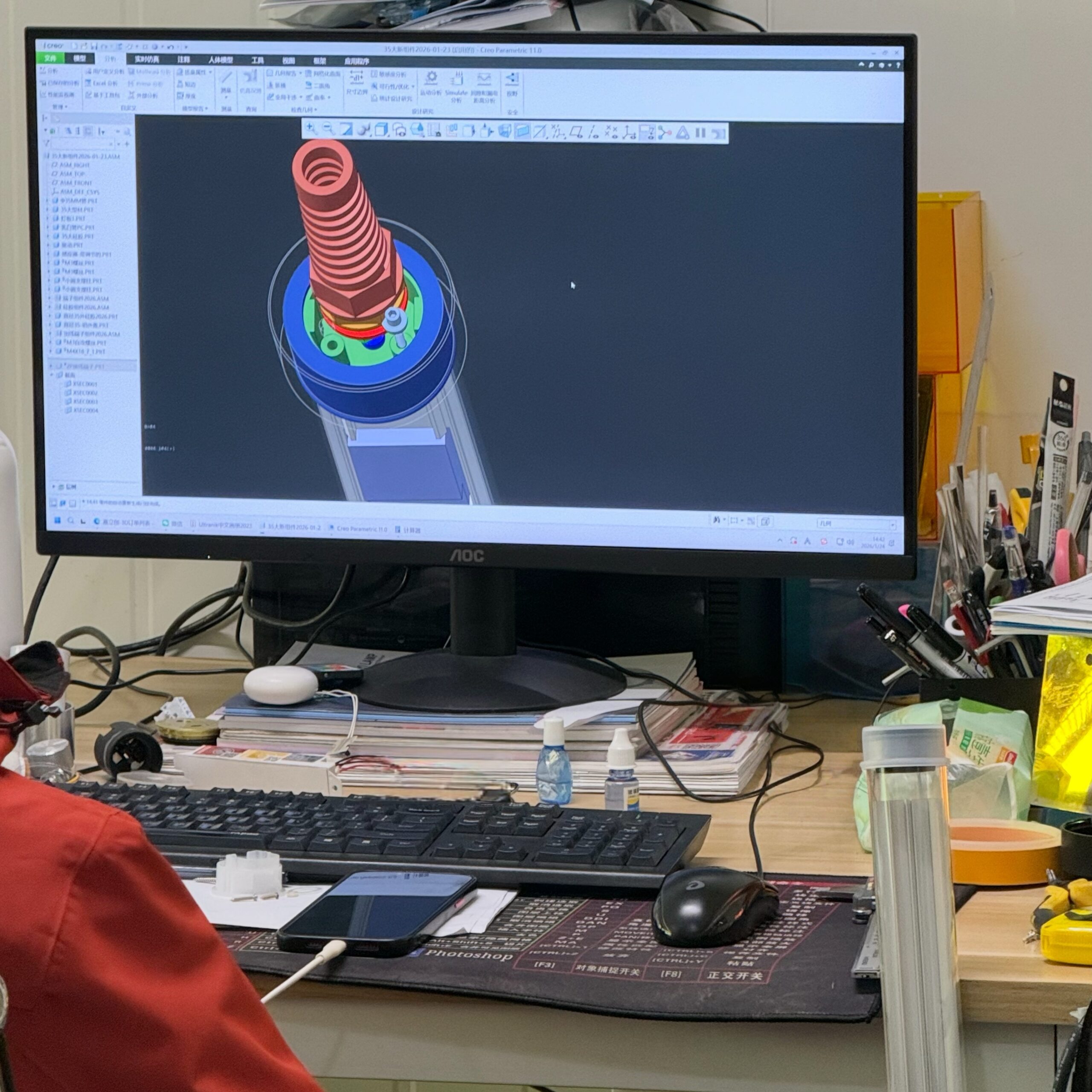 MANI engineer developing a lighting solution and technical drawing