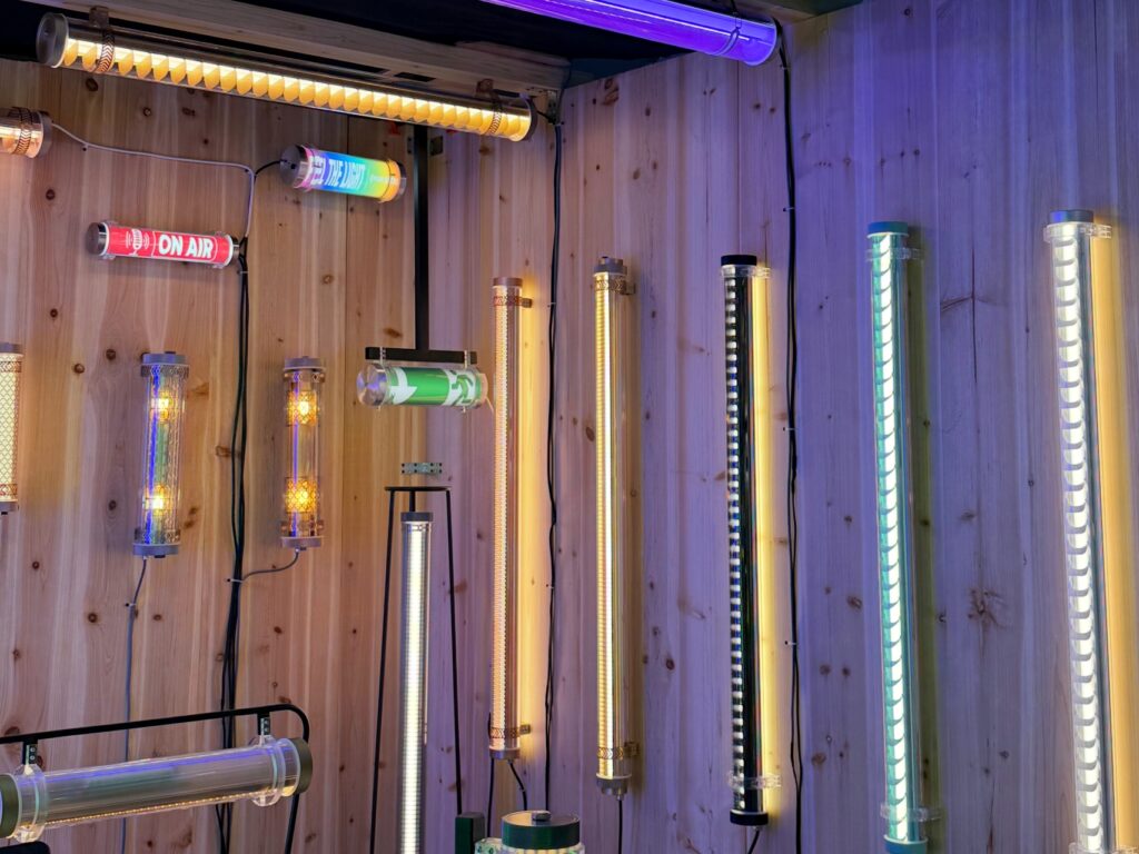 Different architectural tubular LED lighting effects for commercial interiors