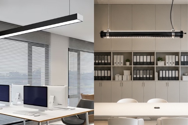 Tubular lighting compared with conventional linear lighting