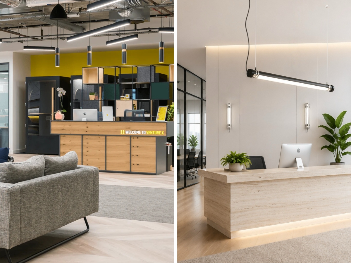 Tubular lighting vs linear lighting for commercial interiors