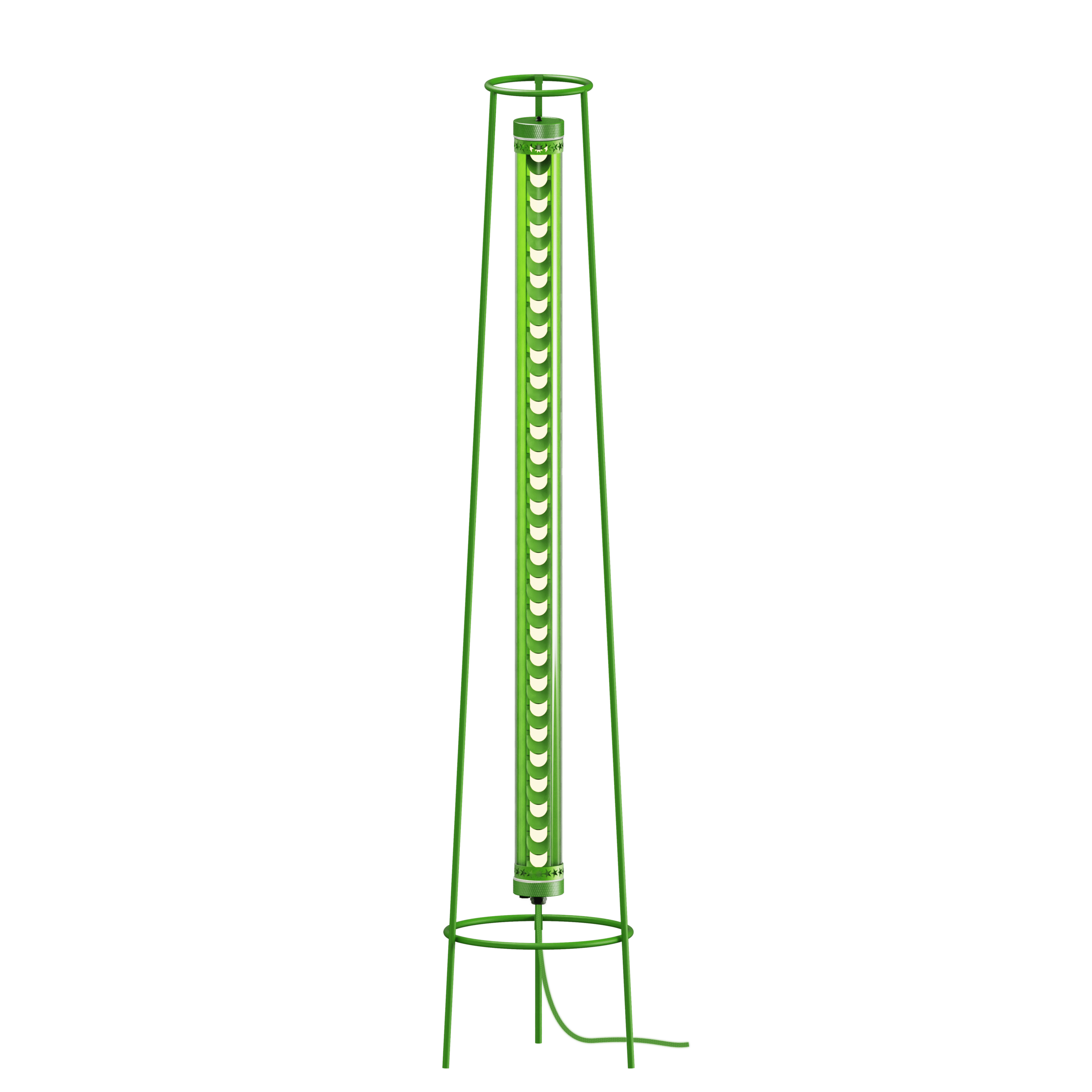 Halo Tripod architectural tubular floor lamp overview